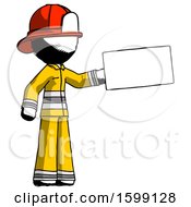 Poster, Art Print Of Ink Firefighter Fireman Man Holding Large Envelope