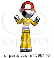 Poster, Art Print Of Ink Firefighter Fireman Man Shrugging Confused