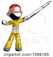 Poster, Art Print Of Ink Firefighter Fireman Man Demonstrating That Indeed The Pen Is Mightier