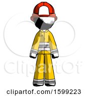 Poster, Art Print Of Ink Firefighter Fireman Man Standing Facing Forward