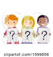 Poster, Art Print Of Group Of Teenagers Holding Question Mark Signs