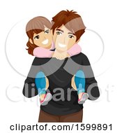 Poster, Art Print Of Teen Guy Carrying His Little Sister On His Back