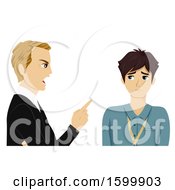 Poster, Art Print Of Teenage Guy Intern Getting Scolded By His Boss