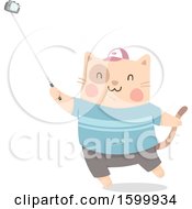Poster, Art Print Of Kitty Cat Taking A Selfie With A Stick