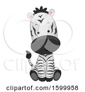 Poster, Art Print Of Cute Sitting Zebra
