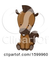 Poster, Art Print Of Cute Horse Sitting