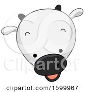Clipart Of A Cute Cow Face Royalty Free Vector Illustration