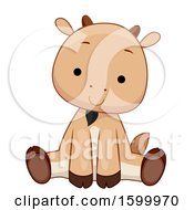 Clipart Of A Cute Goat Sitting Royalty Free Vector Illustration by BNP Design Studio