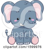 Poster, Art Print Of Cute Sitting Elephant