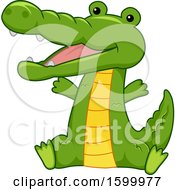 Poster, Art Print Of Cute Sitting Crocodile