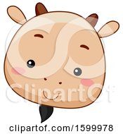 Clipart Of A Cute Goat Face Royalty Free Vector Illustration by BNP Design Studio