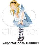 Poster, Art Print Of Girl Alice Looking Down At Something