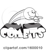 Clipart Of A Comet School Mascot Royalty Free Vector Illustration by Johnny Sajem