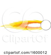 Clipart Of A Shooting Comet With A Blank Frame Royalty Free Vector Illustration