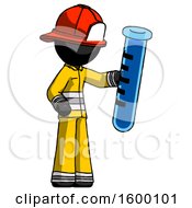 Poster, Art Print Of Black Firefighter Fireman Man Holding Large Test Tube