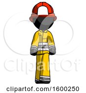 Poster, Art Print Of Black Firefighter Fireman Man Walking Front View