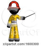 Poster, Art Print Of Black Firefighter Fireman Man Teacher Or Conductor With Stick Or Baton Directing