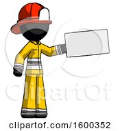 Poster, Art Print Of Black Firefighter Fireman Man Holding Large Envelope
