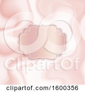 Clipart Of A Blank Frame On A Pink Marble Background Royalty Free Vector Illustration