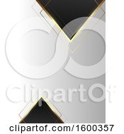 Poster, Art Print Of Black Gray And Gold Diamond Geometric Background