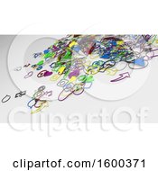 Clipart Of A Background Of 3d Social Media Metal Items Royalty Free Illustration by KJ Pargeter
