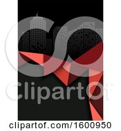 Clipart Of A Red And Black Urban Background Royalty Free Vector Illustration