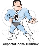 Clipart Of A Cartoon White Male Captain Environment Super Hero Royalty Free Vector Illustration by Johnny Sajem