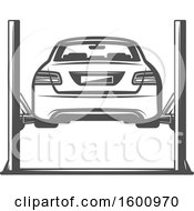 Poster, Art Print Of Rear View Of A Car On A Lift