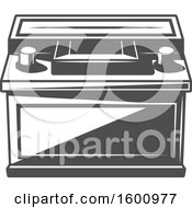 Clipart Of A Car Battery Royalty Free Vector Illustration