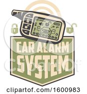 Poster, Art Print Of Car Security Alarm System Over A Frame