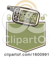 Poster, Art Print Of Car Security Alarm System Over A Frame