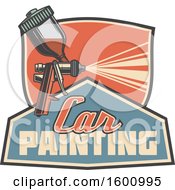Clipart Of A Car Spray Paint Nozzle Royalty Free Vector Illustration