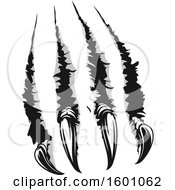Clipart Of Slashing Claws Royalty Free Vector Illustration by Vector Tradition SM