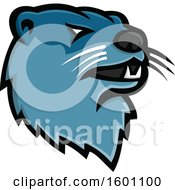 Tough Blue River Otter Mascot