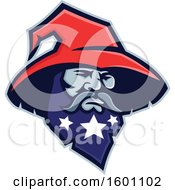Poster, Art Print Of Wizard Wearing A Red Hat With Stars On His Beard