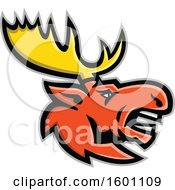 Poster, Art Print Of Tough Bull Moose Mascot