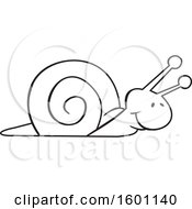 Poster, Art Print Of Cartoon Lineart Snail