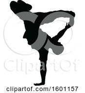 Silhouetted Male Dancer