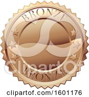 Clipart Of A Bronze Medal Royalty Free Vector Illustration