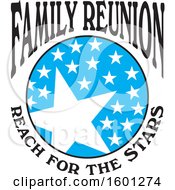 Poster, Art Print Of Blue Black And White Family Reunion Reach For The Stars Design