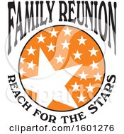 Poster, Art Print Of Black Orange And White Family Reunion Reach For The Stars Design