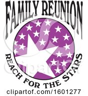 Poster, Art Print Of Purple Black And White Family Reunion Reach For The Stars Design