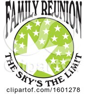 Poster, Art Print Of Green Black And White Family Reunion The Skys The Limit Stars Design