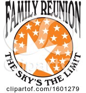 Poster, Art Print Of Black Orange And White Family Reunion The Skys The Limit Stars Design