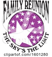 Clipart Of A Purple Black And White Family Reunion The Skys The Limit Stars Design Royalty Free Vector Illustration by Johnny Sajem