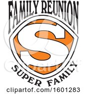 Poster, Art Print Of Black Orange And White Family Reunion Super Family S Shield Design