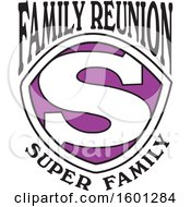 Poster, Art Print Of Purple Black And White Family Reunion Super Family S Shield Design