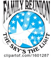 Poster, Art Print Of Blue Black And White Family Reunion The Skys The Limit Stars Design