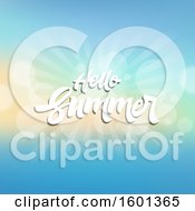 Clipart Of A Hello Summer Design With Flares Royalty Free Vector Illustration