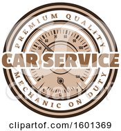 Clipart Of A Car Service Design Royalty Free Vector Illustration